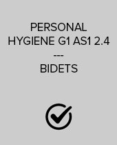 PERSONAL HYGIENE G1 AS1 2.4 BIDETS