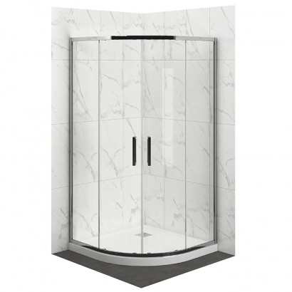 ELEMENTI TILED SHOWER ROUND 1010 CHROME - CORNER WASTE 8968