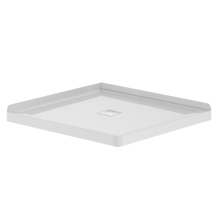 SHOWER TRAY EVOLVE 1000X1000 2 SIDED SQUARE CENTRE WASTE
