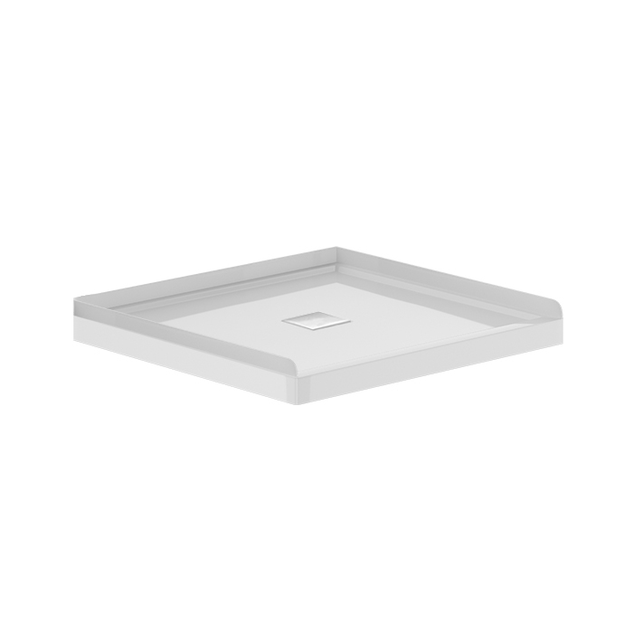 SHOWER TRAY EVOLVE 900X900 3 SIDED SQUARE CENTRE WASTE
