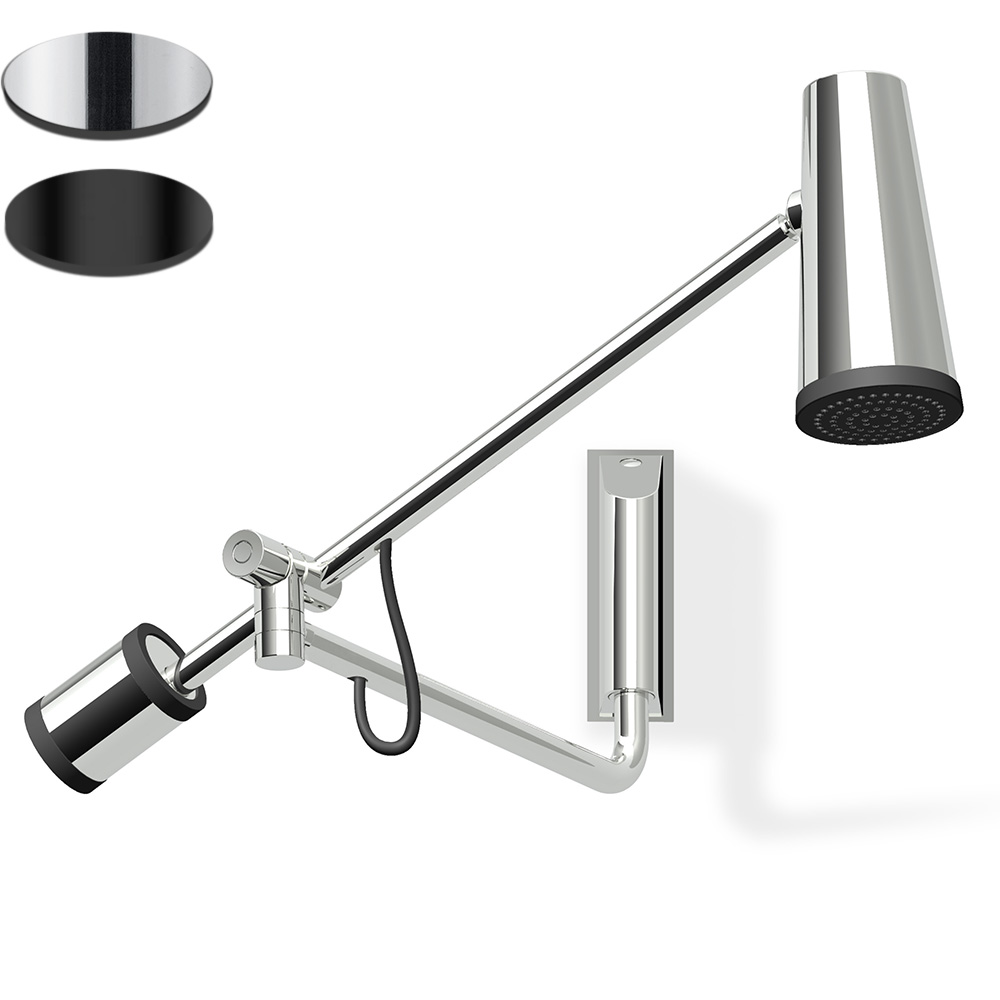 CLOSER WALL MOUNT SHOWER HEAD WITH 2X ADJ ARMS