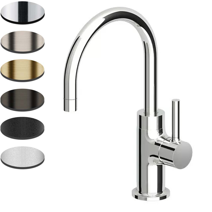 PAN GOOSENECK BASIN MIXER SWIVEL SPOUT