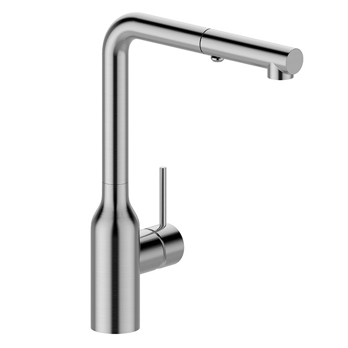 SQUARE KITCHEN MIXER W/ POS 304 STAINLESS STEEL