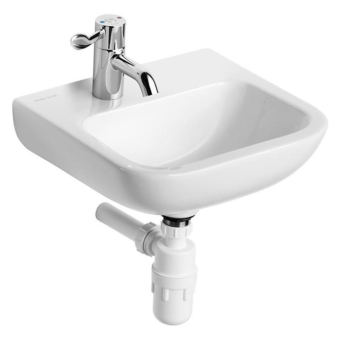 PORTMAN  21 WALL BASIN 400X365X175MM 1TH NOF GLOSS WHITE