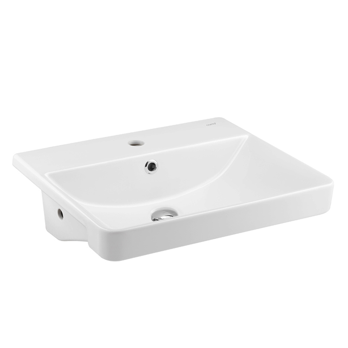 SIMPLY MODISH SEMI RECESSED BASIN 550X450X168MM 1TH OF GLOSS WHITE