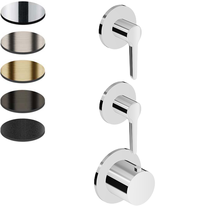 MEDAMEDA THERMOSTATIC MIXER W/ 2 STOP VALVES