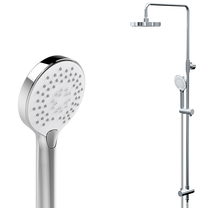 CYGNET COLUMN SHOWER ROUND 3 FUNCTION CHROME