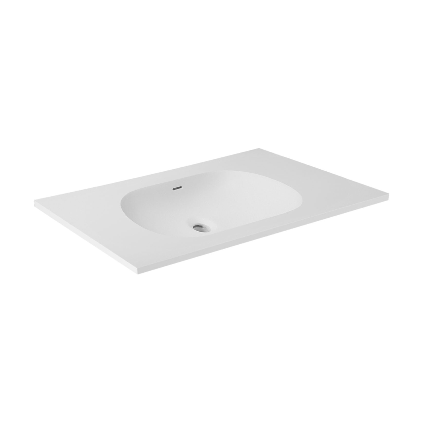 ELECAST OVALE VANITY TOP 740X455X130MM NTH