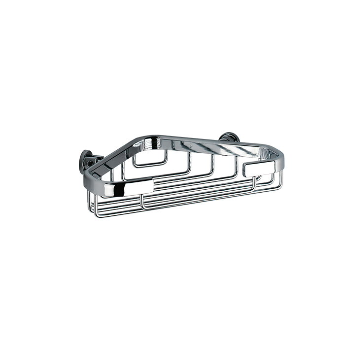 COMPLEMENTS CORNER WIRE BASKET SMALL CHROME