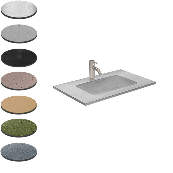 BARE CONCRETE VANITY BASIN 750X460X140MM