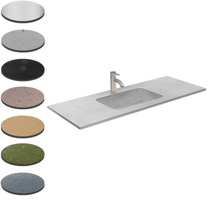 BARE CONCRETE VANITY BASIN 1200X460X140MM