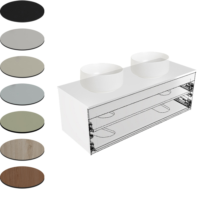 1200MM CONCEALED DRAWER FOR DOUBLE BOWL PETTINE/TELAIO CABINETS