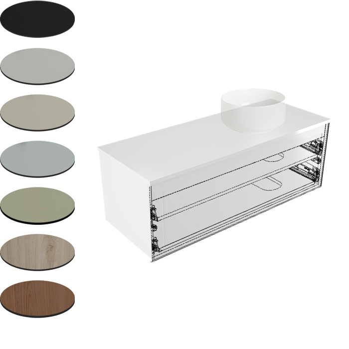 1200MM CONCEALED DRAWER FOR SINGLE RIGHT BOWL PETTINE/TELAIO CABINETS