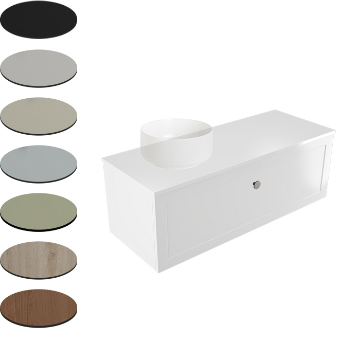 TELAIO 1200 SINGLE LEFT BOWL WALL VANITY