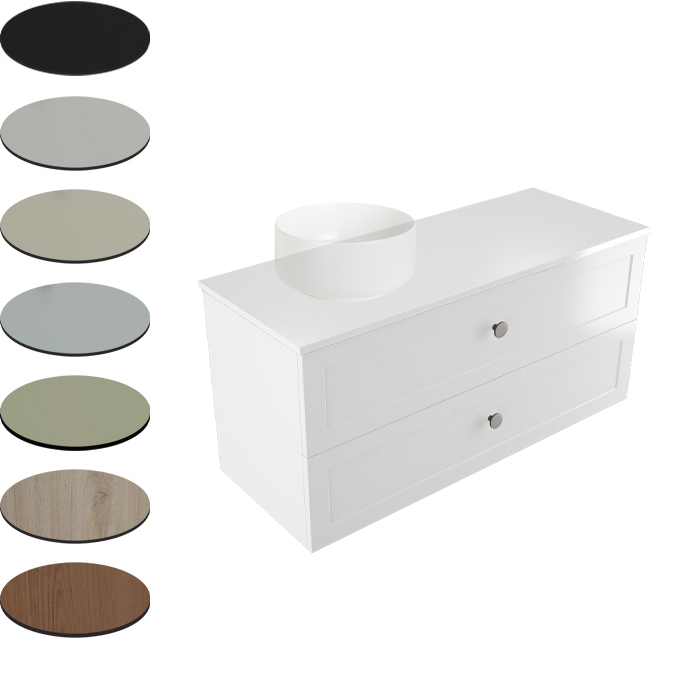 TELAIO 1200 SINGLE LEFT BOWL 2 X DRAWER WALL VANITY