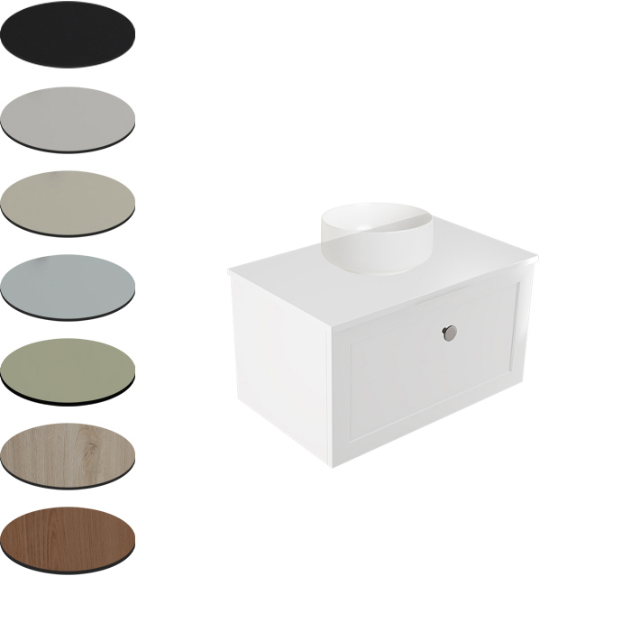 TELAIO 750 SINGLE CENTRE BOWL WALL VANITY