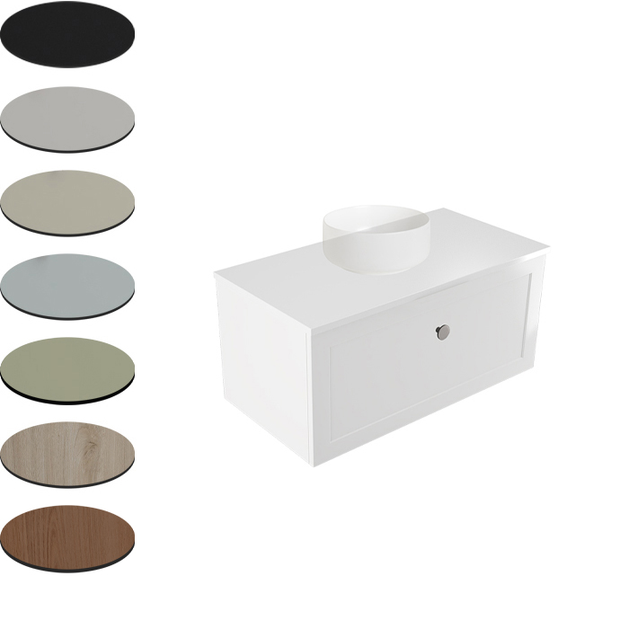 TELAIO 900 SINGLE CENTRE BOWL WALL VANITY