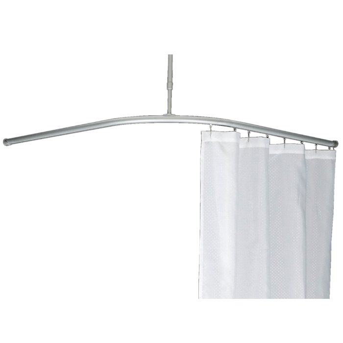 ASSIST SHOWER TRACK 1200X1200MM ROUND WITH HANGER & ASSEMBLY KIT BRUSHED SATIN