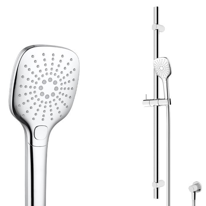 SPLASH PLUS SQUARE SLIDE SHOWER 3 FUNCTION