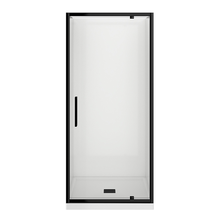 EVOLVE SHOWER SQUARE 900X900 3 SIDED BLACK