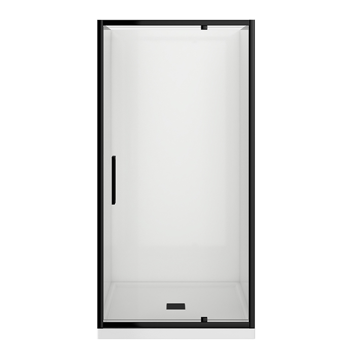 EVOLVE SHOWER SQUARE 1000X1000 3 SIDED BLACK