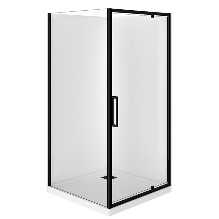 EVOLVE SHOWER SQUARE 1000X1000 2 SIDED BLACK