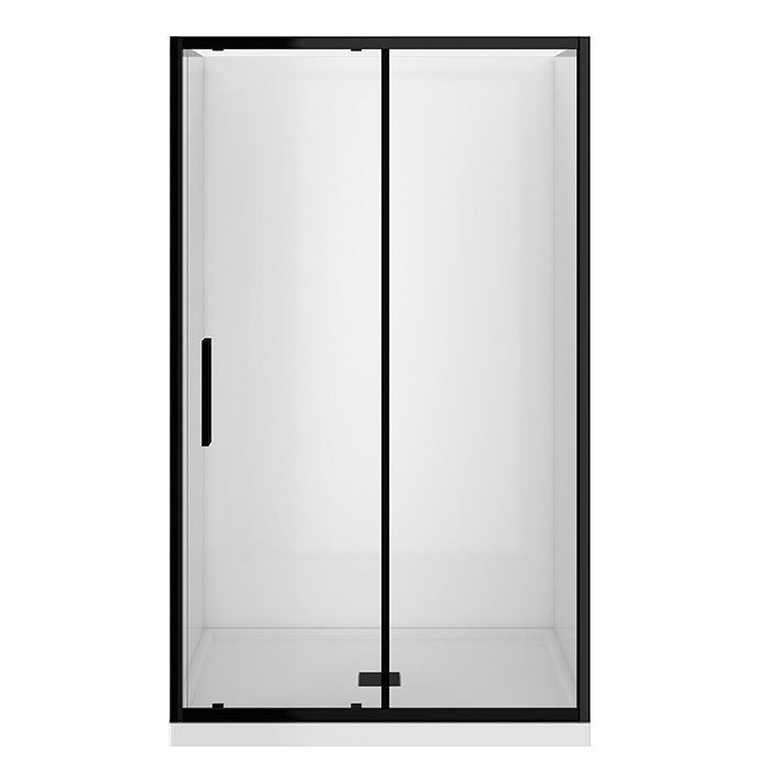 EVOLVE SHOWER SQUARE 1200x900 3 SIDED BLACK