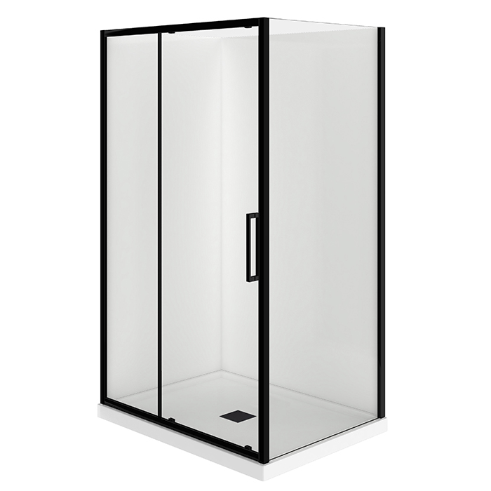 EVOLVE SHOWER SQUARE 1200X900 2 SIDED BLACK