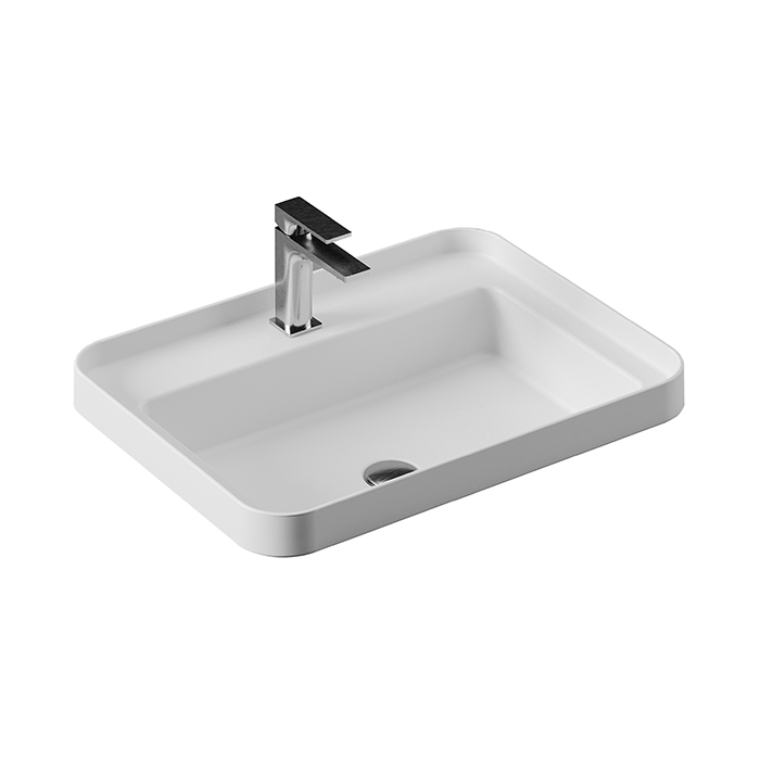 FUORI SCALA SQUARE INSET/VESSEL BASIN 1TH 605 x 455