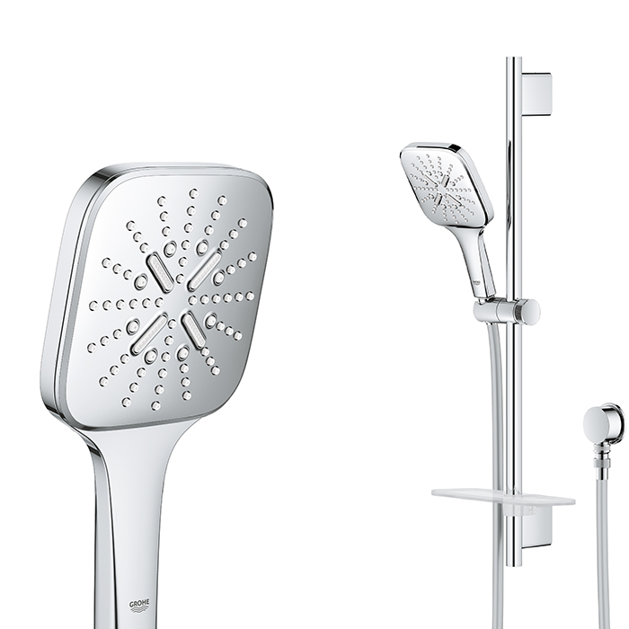 SMARTACTIVE 3FCT SLIDE SHOWER SQUARE CHROME