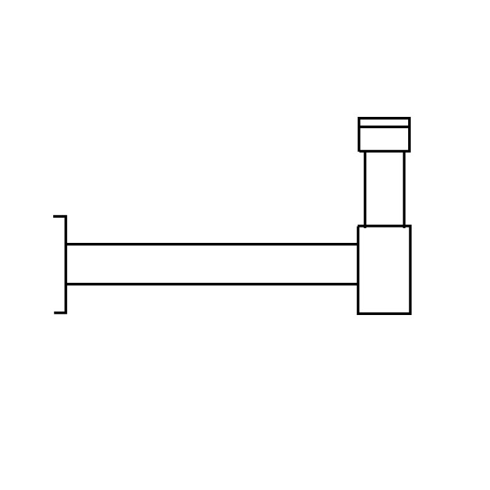 WIRE BASIN WALL BOTTLE TRAP FOR HW1 / HW2 CHROME