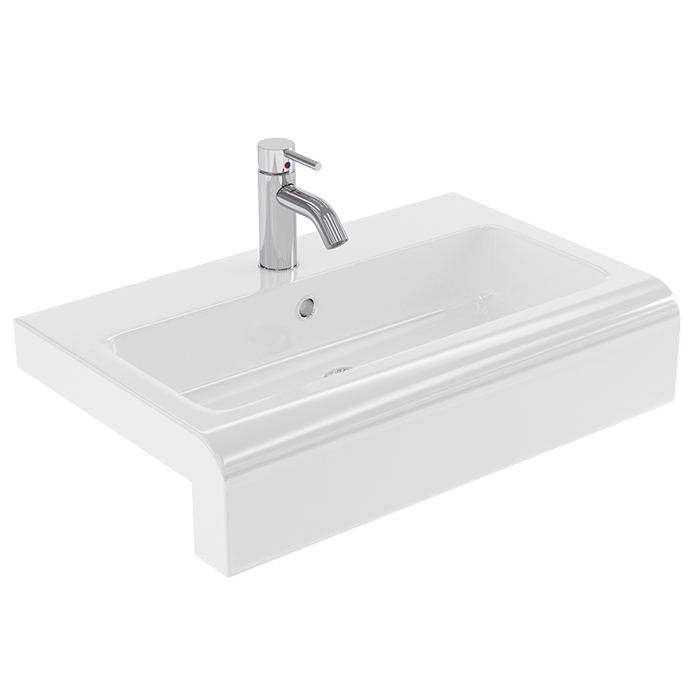 LAVABO SEMI RECESSED BASIN 655 X 415 POLYMARBLE