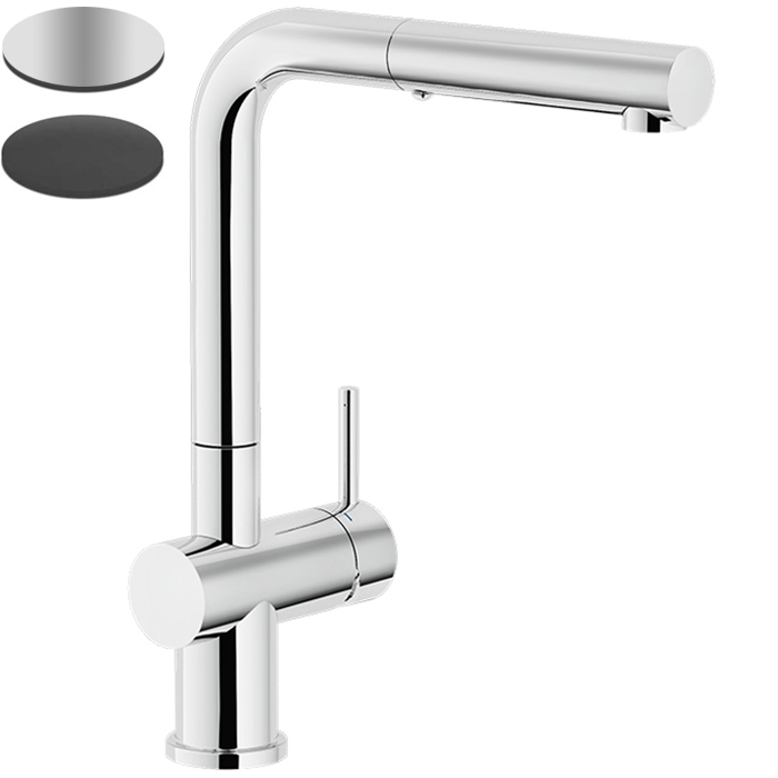 LIVE SQUARE KITCHEN MIXER WITH PULL OUT SPRAY