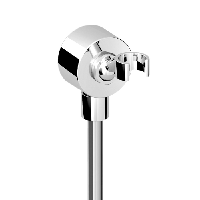 BRIM WALL ELBOW WITH SUPPORT BRACKET CHROME