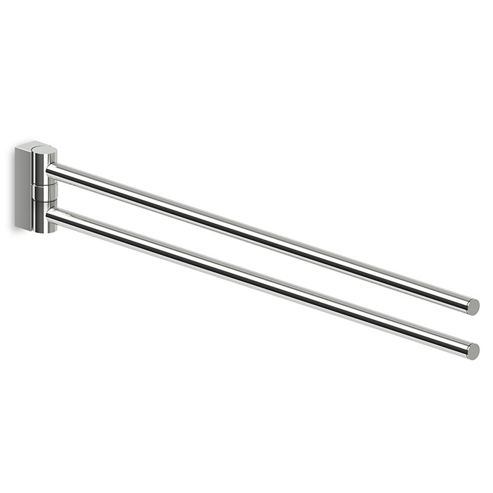 BRIM DOUBLE TOWEL RAIL 440MM CHROME