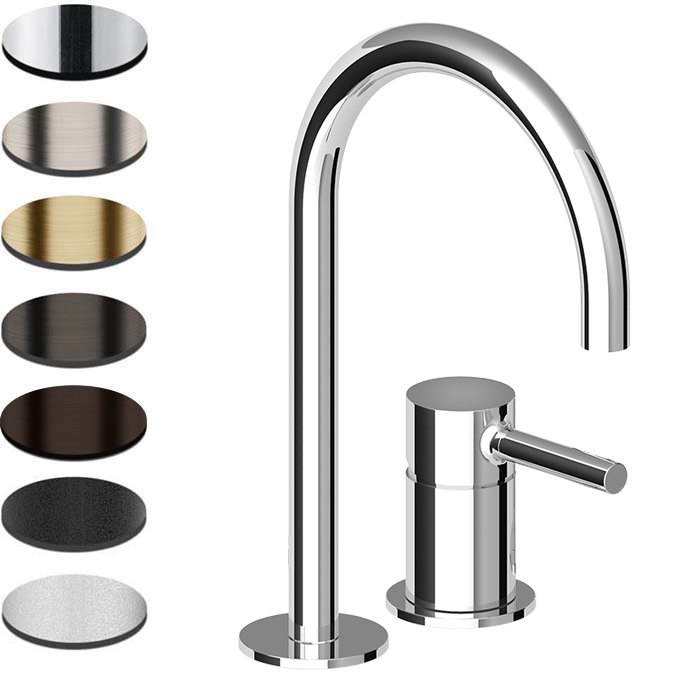 PAN 2TH BASIN MIXER HIGH SPOUT