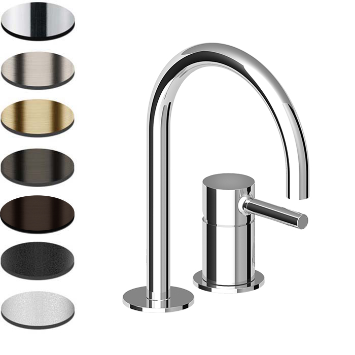 PAN 2TH BASIN MIXER LOW SPOUT