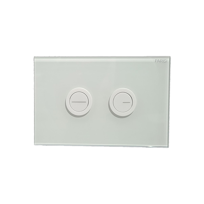 TWIN BUTTON SET ON WHITE GLASS FOR PA111/121 MATT WHITE