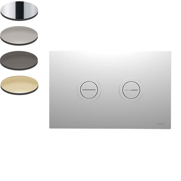 TWIN BUTTON SET ON METAL PLATE FOR CABLE INWALL CISTERNS