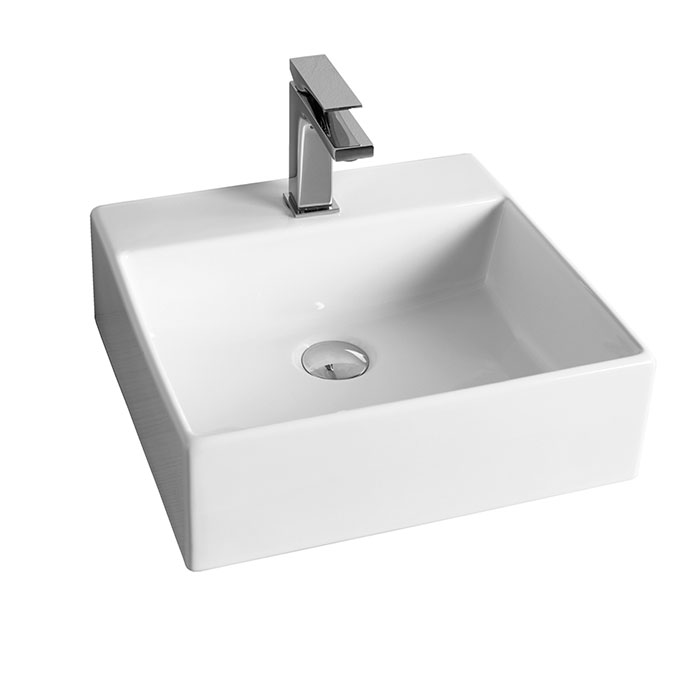 QUADRO WALL BASIN 400 x 380MM 1TH WHITE