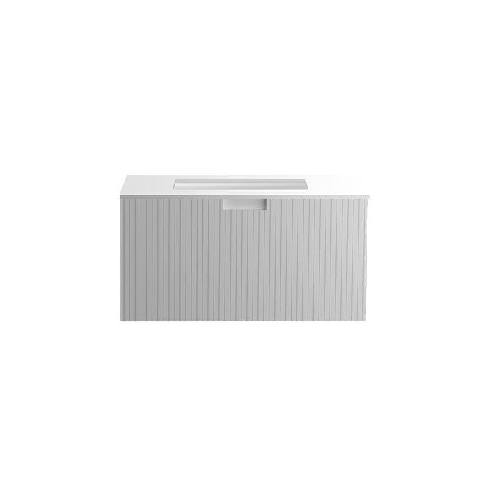 RIGA 800 WALL VANITY 1 X DRAWER ELESTONE W/ UNDERMOUNT BASIN