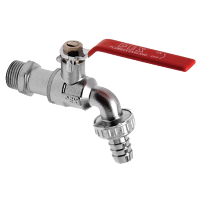 PEX LEVER BIB TAP 15MM CHROME