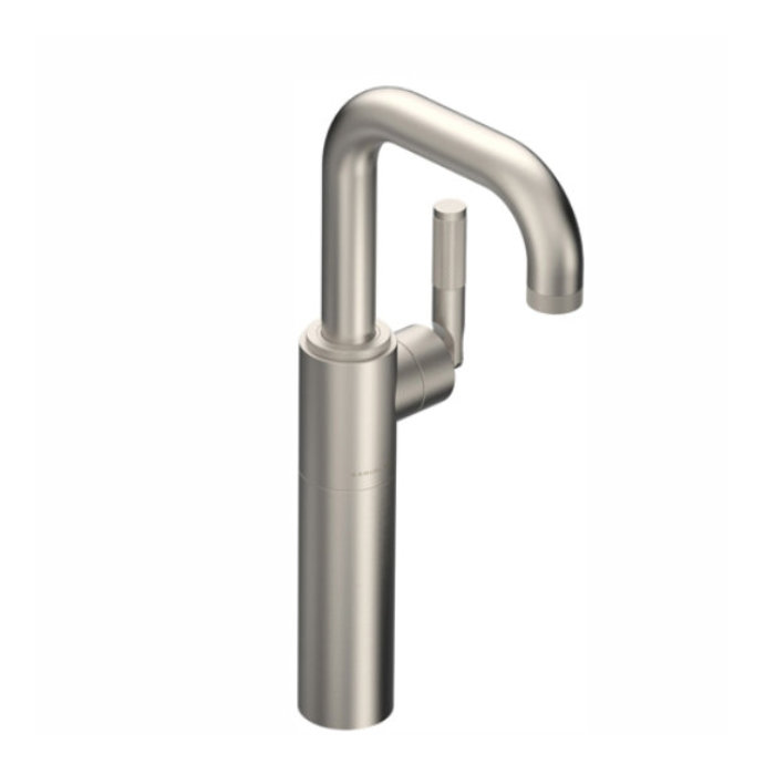 TALL SINGLE LEVER BASIN MIXER RIGHT HANDED STAINLESS STEEL