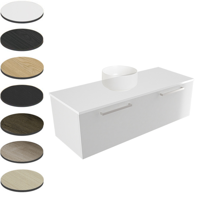 STUDIO PLUS 1200 SINGLE BOWL WALL VANITY 1 X DRAWER