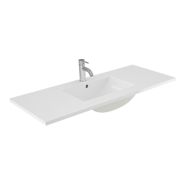 STUDIO VITREOUS CHINA VANITY BASIN 1210X465X170MM 1TH
