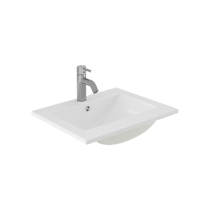 STUDIO VITREOUS CHINA VANITY BASIN 610X465X170MM 1TH