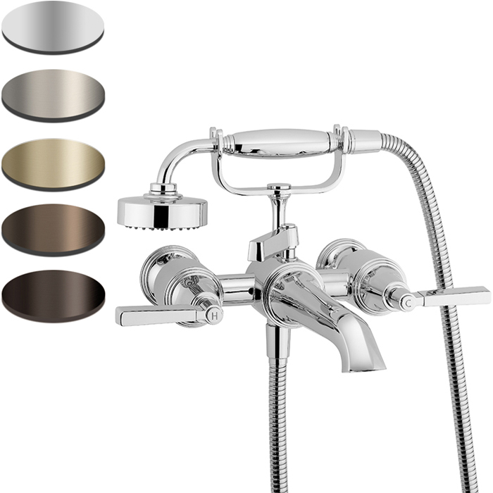 STYLE MODERNE WALL MOUNT BATH SHOWER MIXER C/W HAND SHOWER