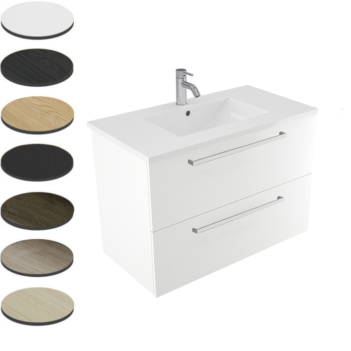 TEMPO II 900 WALL VANITY 2 X DRAWER