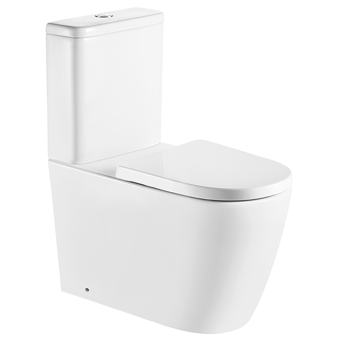 UNO ACCESSIBLE/OVERHEIGHT BTW CC TOILET SUITE GLOSS WHITE