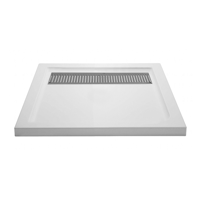 SHOWER TRAY 900MM GRATE WASTE SQUARE